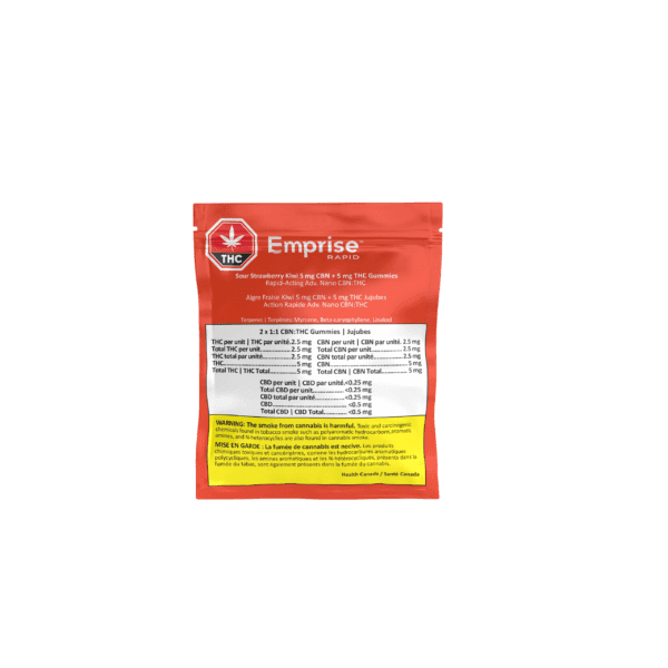 EMPRISE<BR>Sour Strawberry Kiwi<BR>THC:CBN Gummies