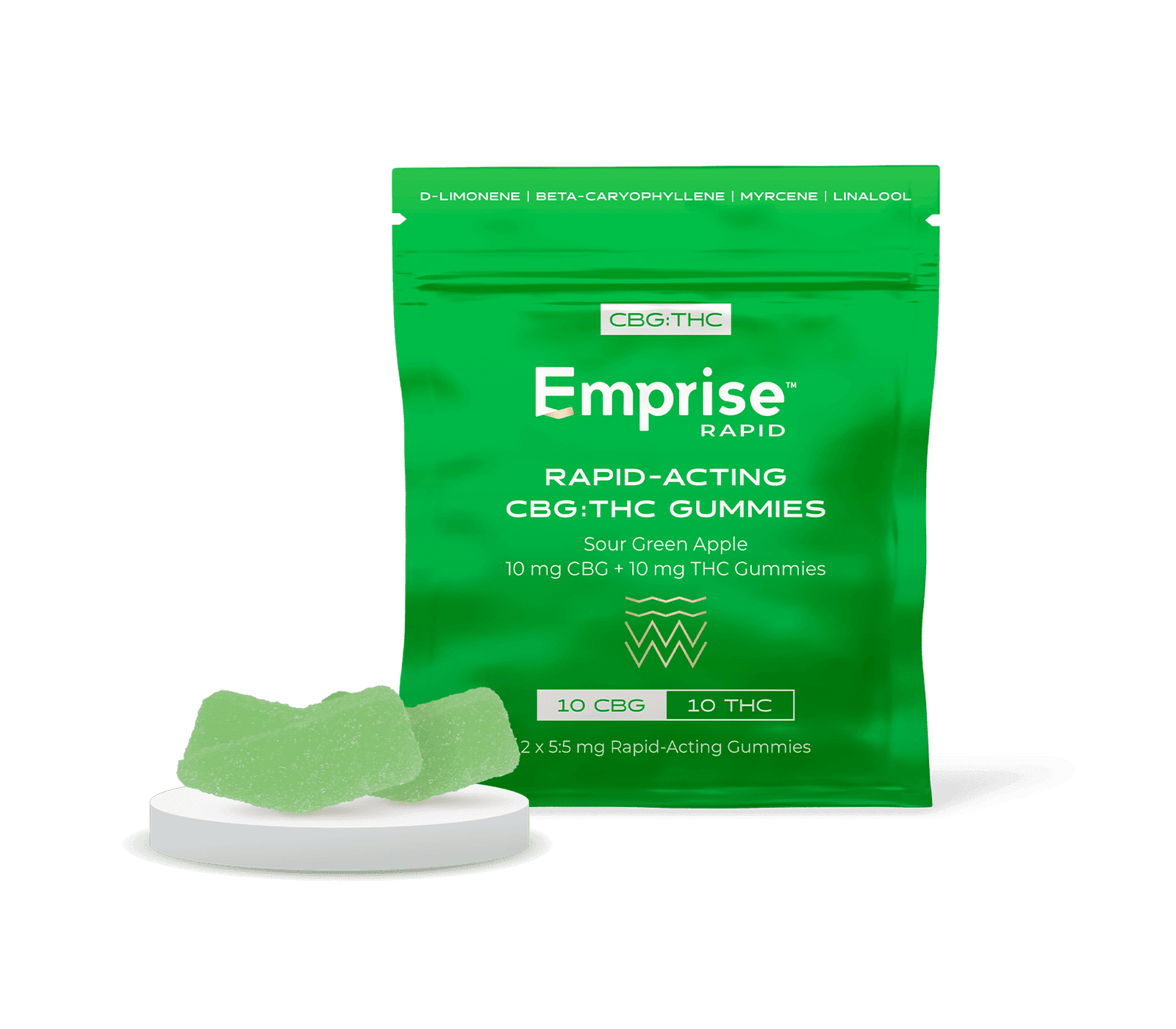 EMPRISE
Sour Green Apples
THC:CBG Gummies - Image 4