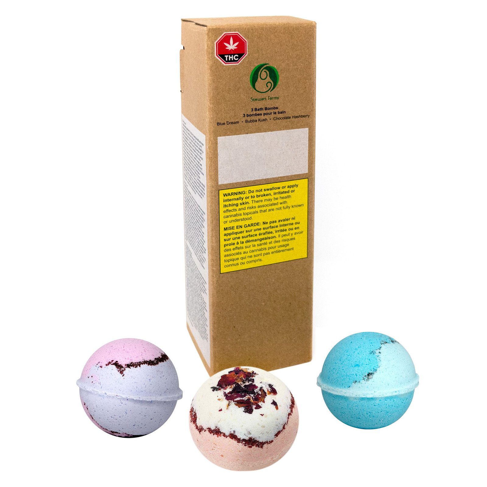 STEWART FARMS<BR>Triple Bath Bombs<BR>(BD,CH,BK)