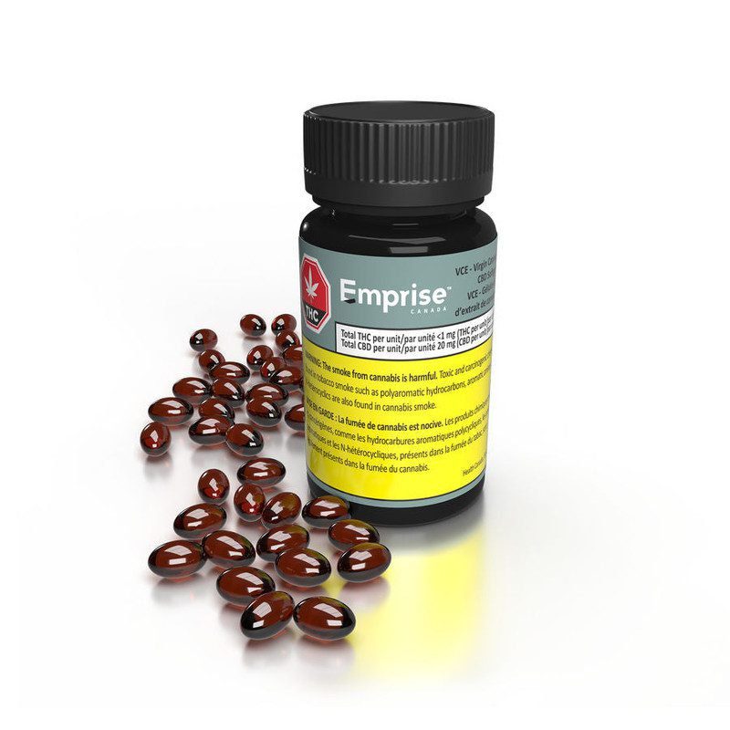 EMPRISE<BR>VCE-Virgin Cannabis Extract<BR>CBD Softgels 9.6g