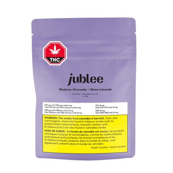 JUBLEE<BR>Blueberry & Lavender<BR>Fruitbite 40g