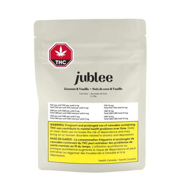 JUBLEE<BR>Coconut & Vanilla<BR>Fruitbite 40g