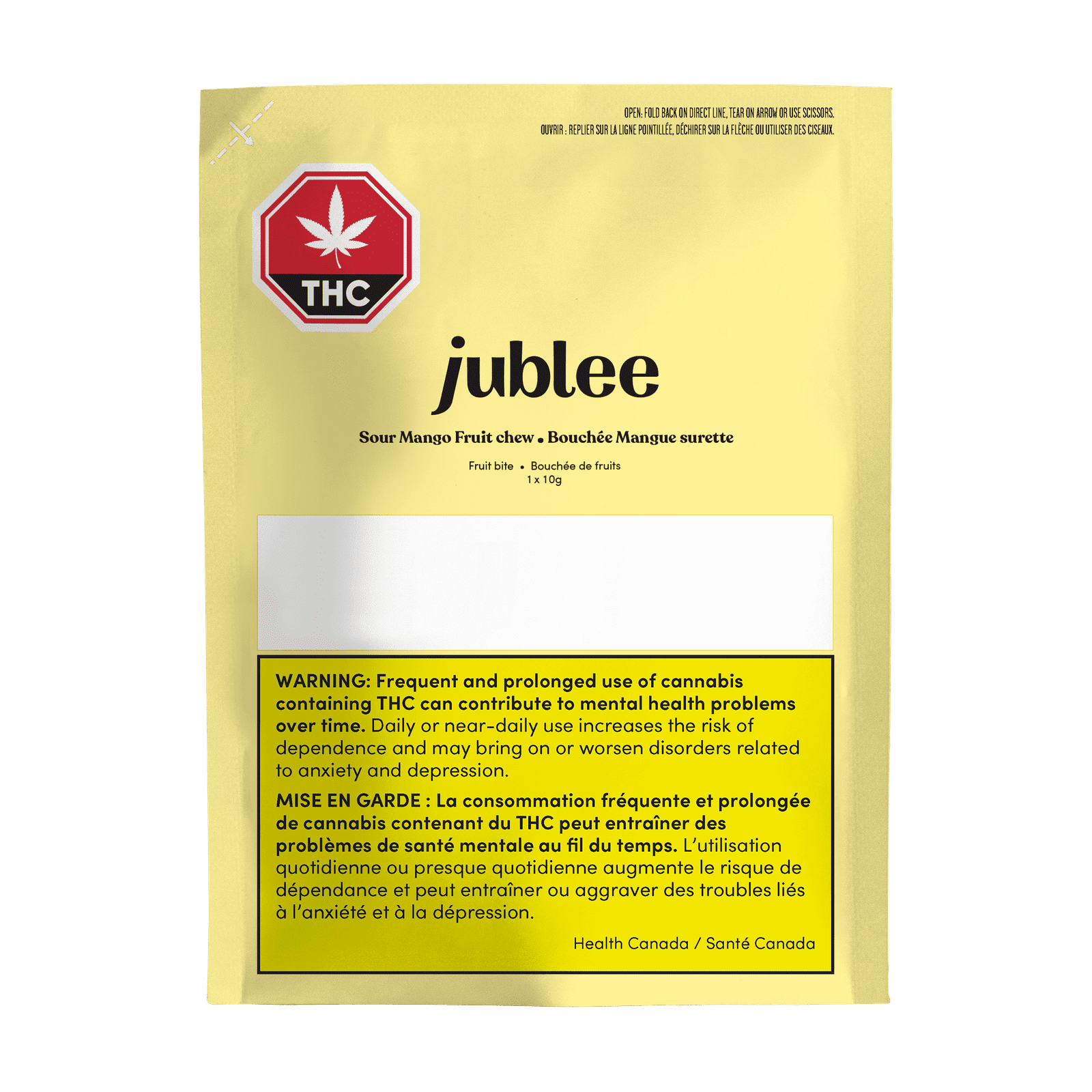 JUBLEE<BR>Sour Mango Fruit<BR>10:10 Chew 10g